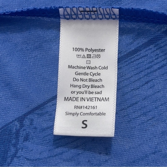 LuLaRoe Sheer Blue High Low Kimono Small - Picture 4 of 6